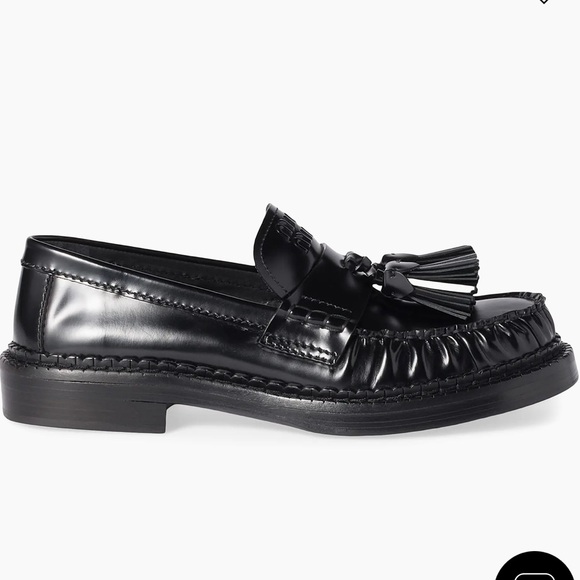 Miu Miu Polished Leather Tassel Loafers - Picture 4 of 10
